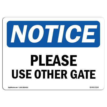 Signmission OSHA Notice Sign, 3.5" Height, 5" Wide, Please Use Phone To Your Left To Access Gate Sign, Landscape OS-NS-D-35-L-17634